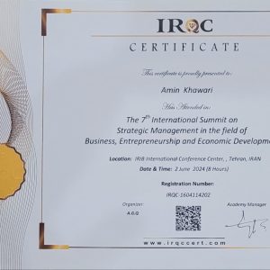 عضویت مجمع علمی IRQC